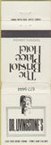 Matchbook Cover - Dr. Livingstone's Toronto CA Bristol Place Hotel