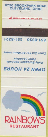 Matchbook Cover - Rainbows Restaurant Cleveland OH