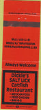 Matchbook Cover - Dickie's Salt Lick Catfish Restaurant Wichita Falls TX