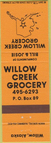 Matchbook Cover - Willow Creek Grocery Willow AK