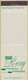 Matchbook Cover - The Roxy Oshkosh WI