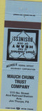 Matchbook Cover - Mauch Chunk Trust Co Jim Thorpe PA blue