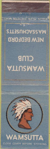 Matchbook Cover - Wamsutta Club New Bedford MA