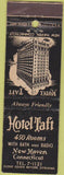 Matchbook Cover - Hotel Taft New Haven CT