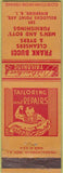 Matchbook Cover - Frank Bucci Cleaners Riverside LI WEAR