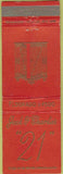 Matchbook Cover - Jack  and  Charlies 21 New York City