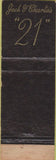 Matchbook Cover - Jack  and  Charlies 21 New York City