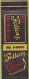 Matchbook Cover - Fellenz Coal Coke