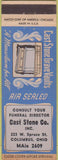 Matchbook Cover - Cast Stone Grave Vaults Columbus OH