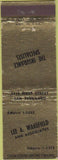 Matchbook Cover - Lee A Wakefield Associates Insurance San Fernando CA