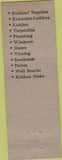 Matchbook Cover - Sidney Cohen's Sons Mentor OH roofing lumber