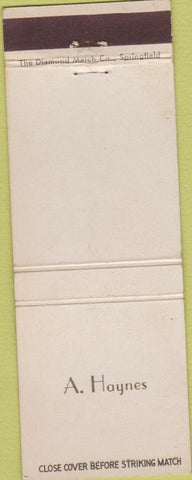 Matchbook Cover - A Haynes RCA Theater Equipment projectors