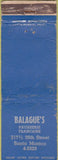 Matchbook Cover - Balague's Restaurant Santa Monica CA WEAR