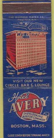 Matchbook Cover - Hotel Avery Boston MA