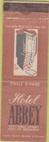 Matchbook Cover - Hotel Abbey New York City