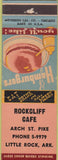 Matchbook Cover - Rockcliff Cafe Little Rock AR