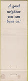 Matchbook Cover - Industrial National Bank Providence?