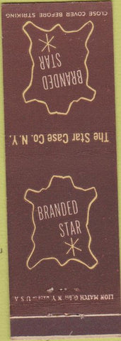 Matchbook Cover - The Star Case Co Branded Star Leather Goods