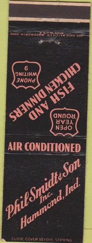Matchbook Cover - Phil Smidt Son Hammond IN