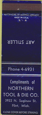 Matchbook Cover - Northern Tool Die Co Flint MI
