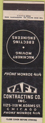 Matchbook Cover - Taft Contracting Co Chicago IL