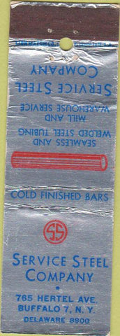 Matchbook Cover - Service Steel Co Buffalo NY WEAR