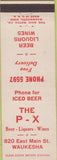 Matchbook Cover - The PX Liquor Store Waukesha WI