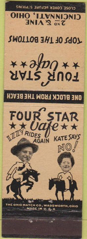Matchbook Cover - Four Star Cafe Cincinnati OH