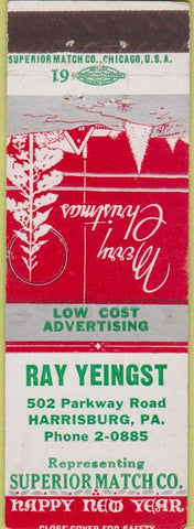 Matchbook Cover - Ray Yeingst Superior Match Harrisburg PA