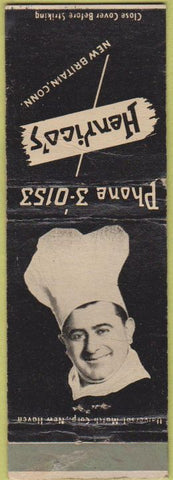 Matchbook Cover - Henrico's New Britain CT