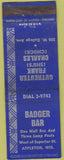 Matchbook Cover - Badger Bar Appleton WI WEAR