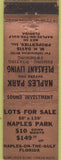 Matchbook Cover - Naples Park FL Fishing Boating