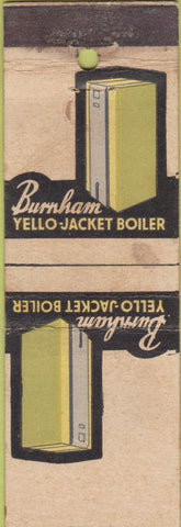 Matchbook Cover - Burnham Yellow Jacket Boiler heating WEAR
