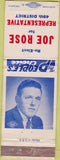 Matchbook Cover - Joe Rose Rep 49th District WORN