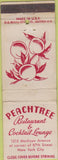 Matchbook Cover - Peachtree Restaurant New York City WORN