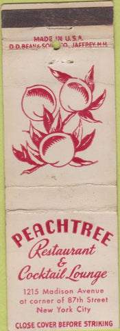 Matchbook Cover - Peachtree Restaurant New York City WORN