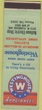 Matchbook Cover - Westinghouse Appliances Bollman Electric Los Angeles CA