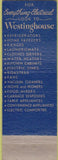 Matchbook Cover - Westinghouse Appliances Bollman Electric Los Angeles CA