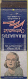Matchbook Cover - Dr. RA Walters Optometrist Columbia MO girlie