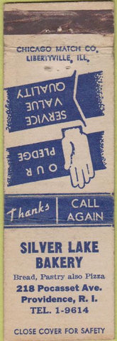 Matchbook Cover - Silver Lake Bakery Providence RI WEAR