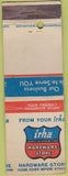 Matchbook Cover - IRHA Hardware Stores farm home WEAR