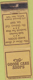 Matchbook Cover - Goode Cake Shops Buffalo NY WEAR