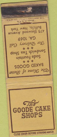 Matchbook Cover - Goode Cake Shops Buffalo NY WEAR