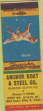 Matchbook Cover - Anchor Boat Steel Co Marine Supply Salt Lake City UT
