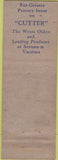 Matchbook Cover - Cutter Pelmenal Serum Vaccines cattle WEAR