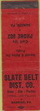 Matchbook Cover - Slate Belt Distributing Beer Soda Bangor PA red