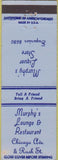 Matchbook Cover - Murphy's Lounge Restaurant Chicago IL