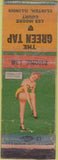 Matchbook Cover - Green Tap Clinton IL pinup POOR TAPED