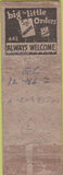 Matchbook Cover - Green Tap Clinton IL pinup POOR TAPED