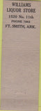 Matchbook Cover - Crown Beverage Fort Smith AR H and H Liquor